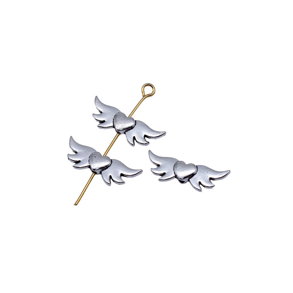 Angel Wing Beads Spacer Small Hole Butterfly Charms For Spiritual Jewelry