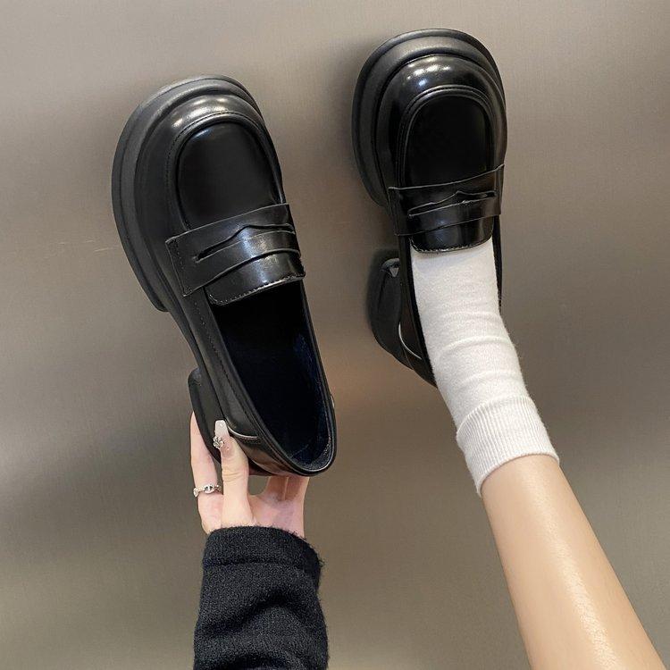 

Размер 35-42, женская обувь большого размера 41 на полную ногу, платформа, студенческие маленькие кожаные туфли в британском стиле, женские трендовые весенние одинарные туфли 42