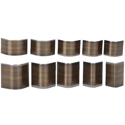 10Pcs Leather Belt End Cutter High-Speed Steel Square V Shape Hand Made Craft Tool(Low Round )