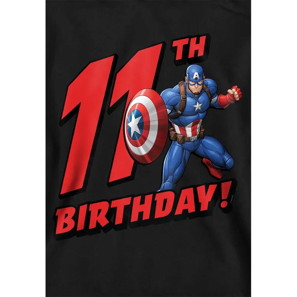 Captain America Childrens/Kids Pull Over 11th Birthday Hoodie