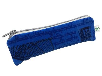 Lápis de moquete Kobe City Bus com estojo com marca de selo, azul,