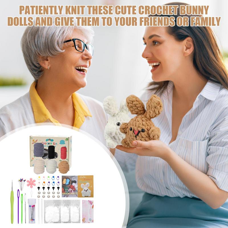 Crocheting Kit For Beginners Cute Kids Crochet Kit Bunny Crochet Kit Practical Beginner Crochet Set Beginner Knitting Kit For