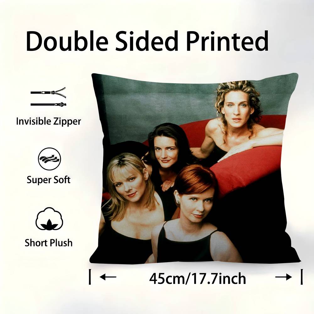 Sex And The City TV Series Pillowcase Toon Gift Cushion Cover Bedroom Home Sofa Chair Seat Decor Pillow Case