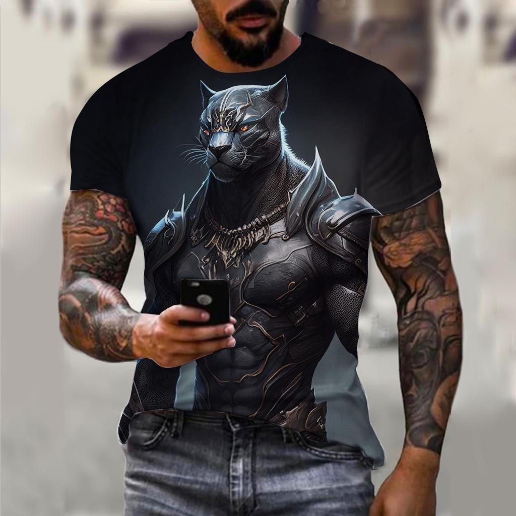 Men's T-Shirt For Men Clothing Unisex Dragon Graphic 3D Print Summer Top O-neck Short Sleeve Fashion Casual Tee Shirt Streetwear