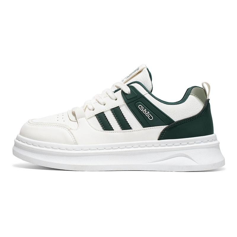 2025 new autumn men's sports and leisure trendy shoes breathable versatile low-top shoes thick baseplate shoes