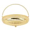 Gold Serving Tray With Handle Snack Tray Serving Trays Food Serving Basket  For Family