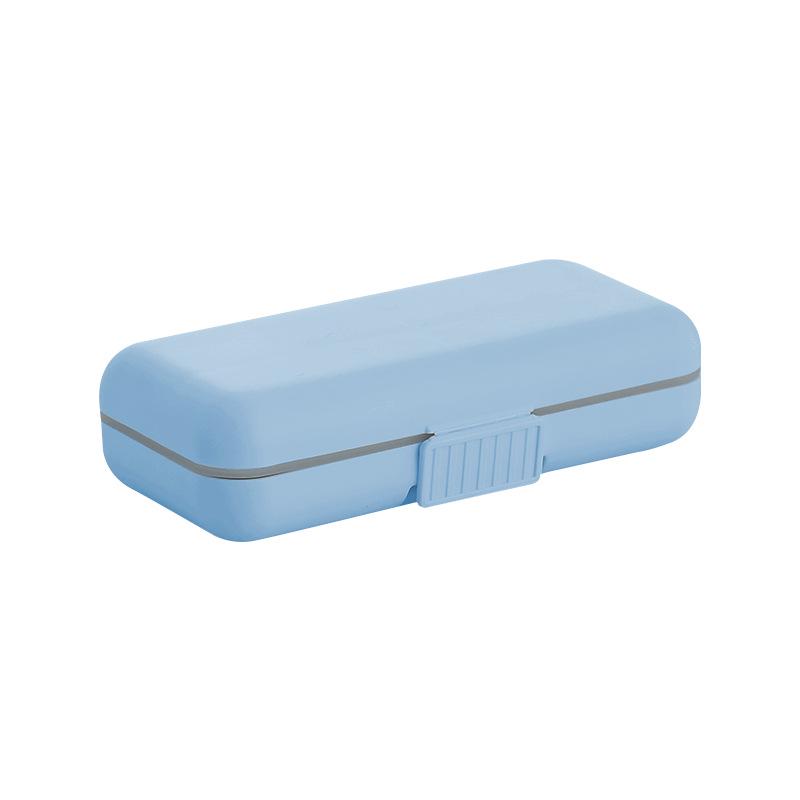 Dual-Layer Dustproof Portable Medicine Box with Double Seal and Compartments