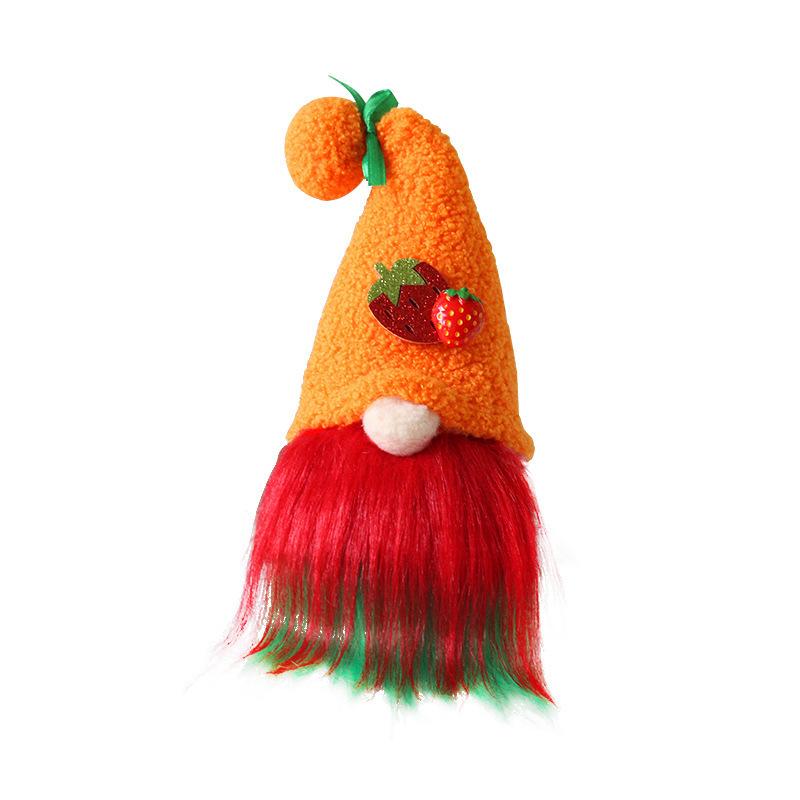 Cute Faceless Doll Ornament Cute Fruit Plush Dwarf Doll Window Ornament