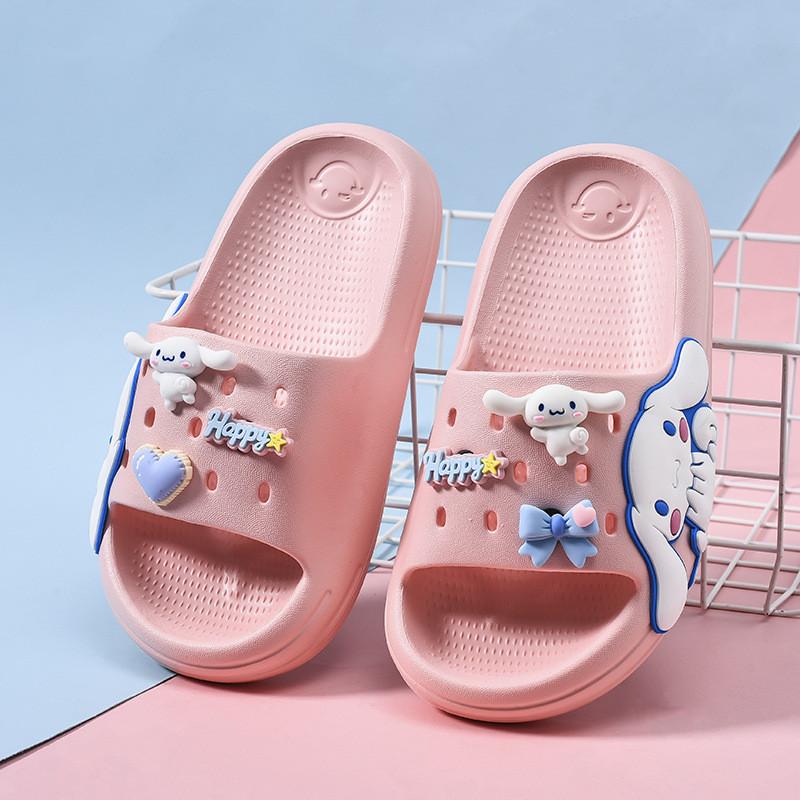 Очаровательные детские тапочки для девочек с мультяшным дизайном, мягкие и прочные, из ЭВА, летние домашние тапочки Pink,40/41