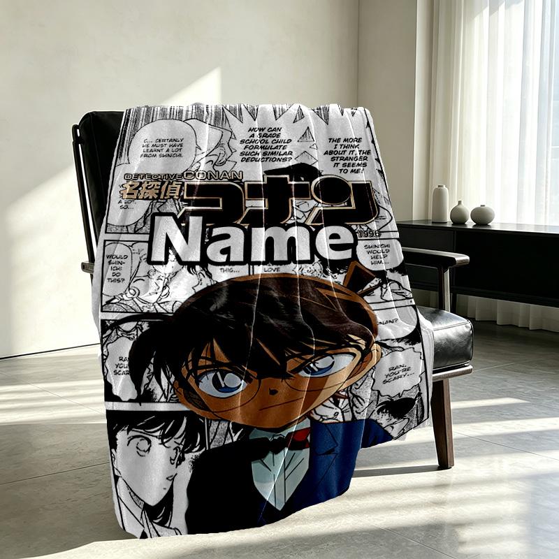 Custom Name Personalized Anime Print Blanket, Home Decor, Bedroom, Sofa, Camping, Couch, Gifts for Birthday Christmas
