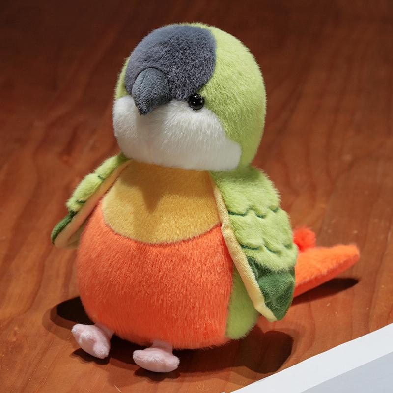 Kawaii Bird Plush Toys Artificial Birds Stuffed Doll Cute Lifelike Parrot Sparrow Plush Hand Puppet Kids Birthday Christmas Gift