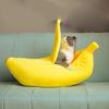Warm Cat Cave Bed for Indoor Cat Cartoon Banana Hideaway Beds Soft Tent House