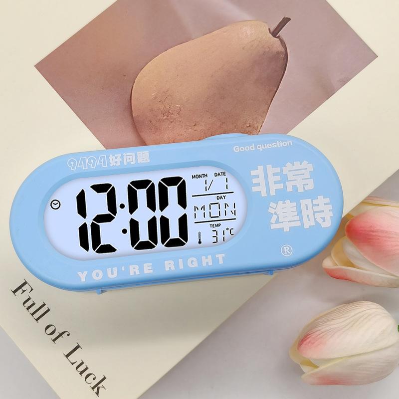 Cute Cartoon Small Alarm Clock High Value Student Get Up Artifact Children Boy Girl Electronic Clock Timer Light