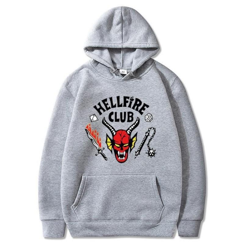 Mens Hooded Sweatshirt Loose Fit Trendy Print Casual Sportswear