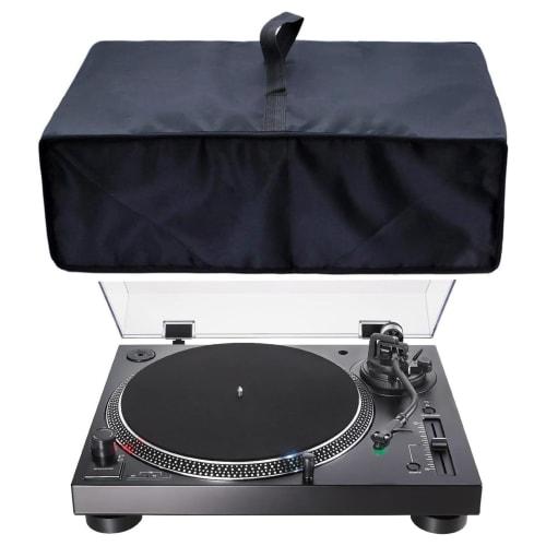Turntable Dust Cover, Waterproof Turntable Dust Cover, Oxford Cloth Wide Fit Protector, Breathable Water-Resistant Material, Easy Slip-On Design, 48.0
