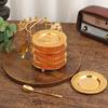 Golden Metal Dessert Plate Snack Plates 6-piece Set Cup Saucer Storage Rack Tasting Plate Cake Plates Fruit Bowl Dim Sum Dish
