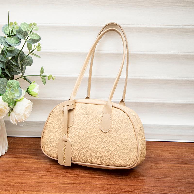 New handbag lychee pattern simple and fashionable shoulder women's bag mobile phone bag