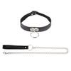 Adjustable PU Leather Collar Chain with Bell/O-Ring and Leash for Adults Neck Strap Exciting Role Play Accessories