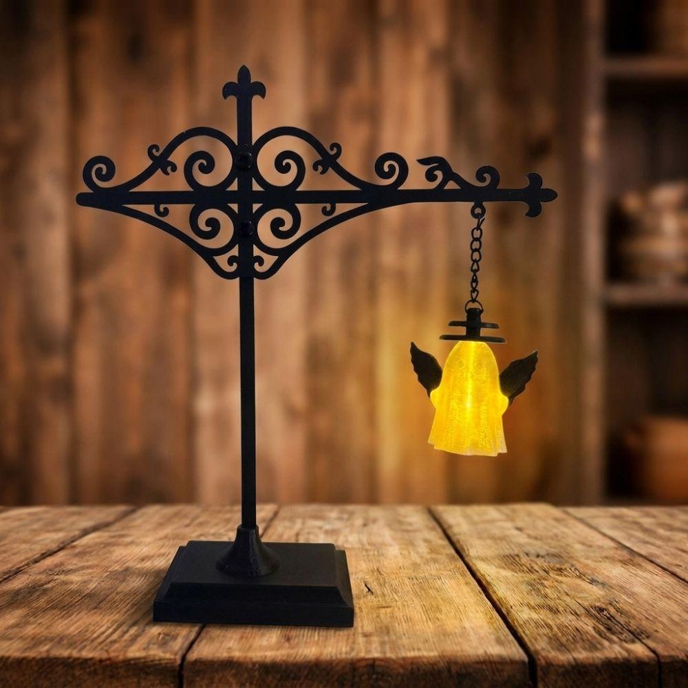 Ghost Pumpkin Bookshelf Lantern Light Warm LED Reading Nook Lamp Nightlight  Bookcase Display