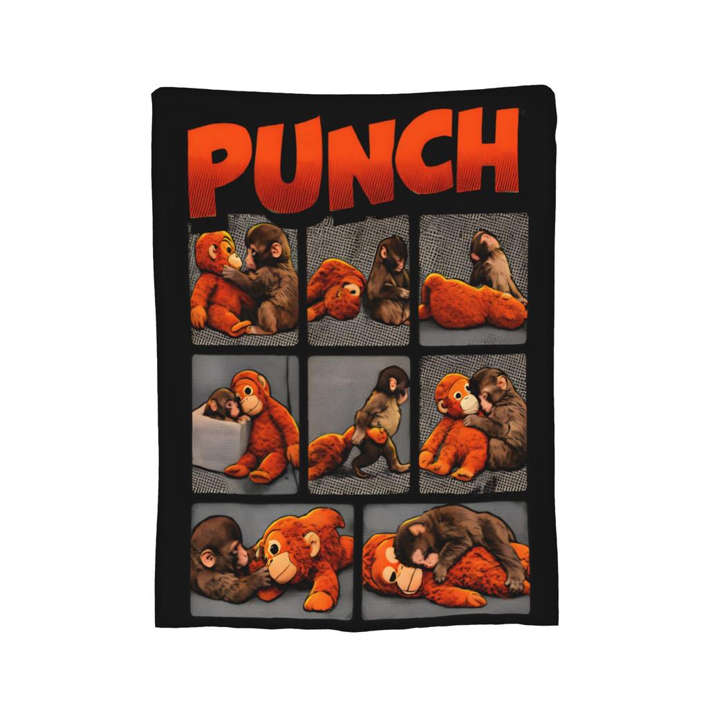 Ultimately I Have to Be Brave Lonely Punch Monkey Fleece Throw Blanket  Blankets for Home Travel Super Soft Plush Thin Quilt,