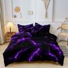 Lightning Crack Texture 3D Bedding Set Glowing Thunder Print Duvet Cover Pillowcase Bedroom Decor Gift