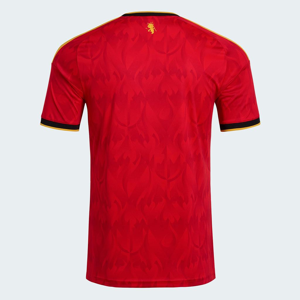 Adidas Belgium National Team 2026 World Cup Home Player Version Comfortable and Soft Football Jersey, Same Style for Men and Women, Red/Bright Gold