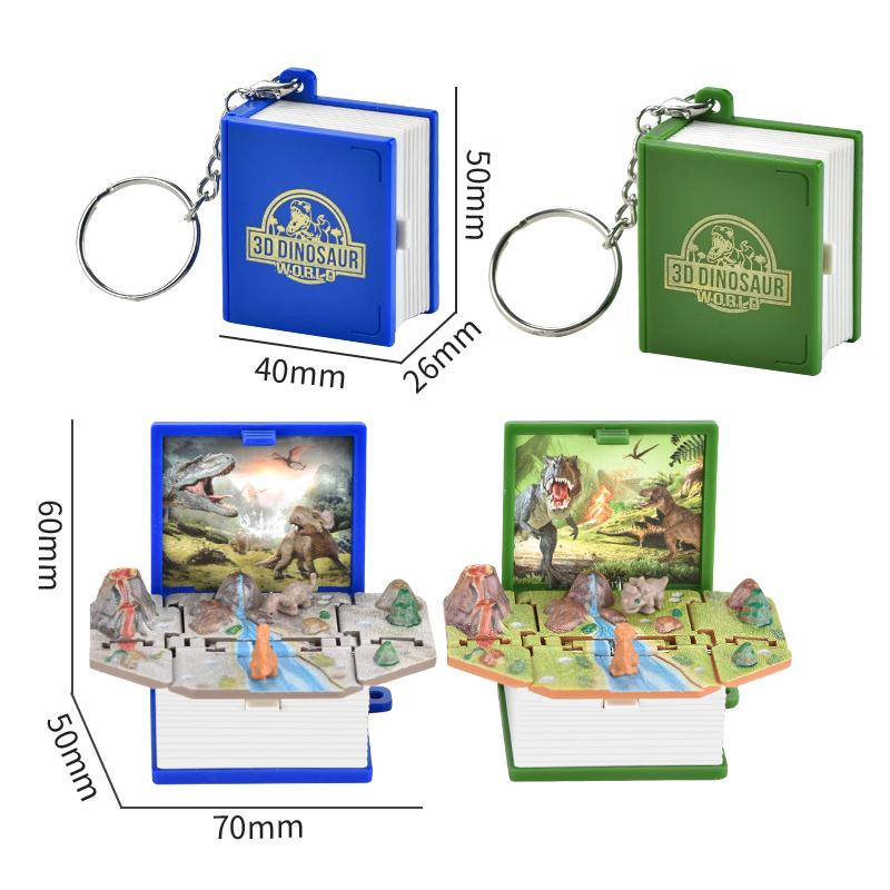 3D Mini Faltbuch Schlüsselanhänger Kinder Kinderspielzeug Angst Stressabbau Schloss Spielzeug Geburtstags Schmuck Geschenk Auto Schlüsselanhänger Schlüsselanhänger