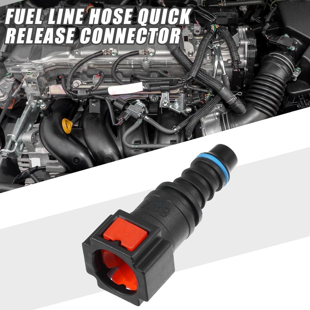 A ABSOPRO Car Fuel Line Hose Quick Release Connector Straight 5/16" 7.89mm SAE To