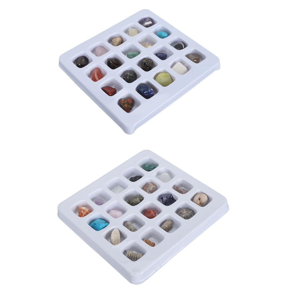20pcs Rock Stone Colletction Kit for Boys Girls Exquisite Science Classroom Rocks and Minerals 