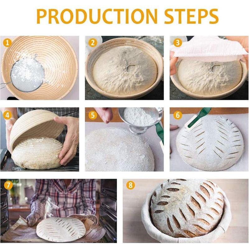 Round /Oval Bread Fermentation Natural  Rattan Basket Country Bread Baguette Dough Mass Proofing Tasting Proving Baskets BakerySupplies