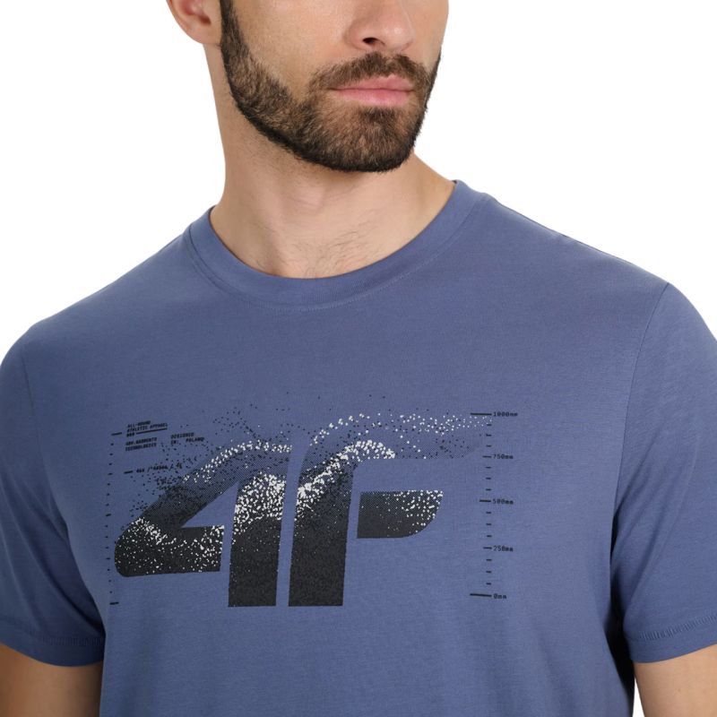 Men's 4F M2359 Denim T-Shirt, 100% Cotton, Size S