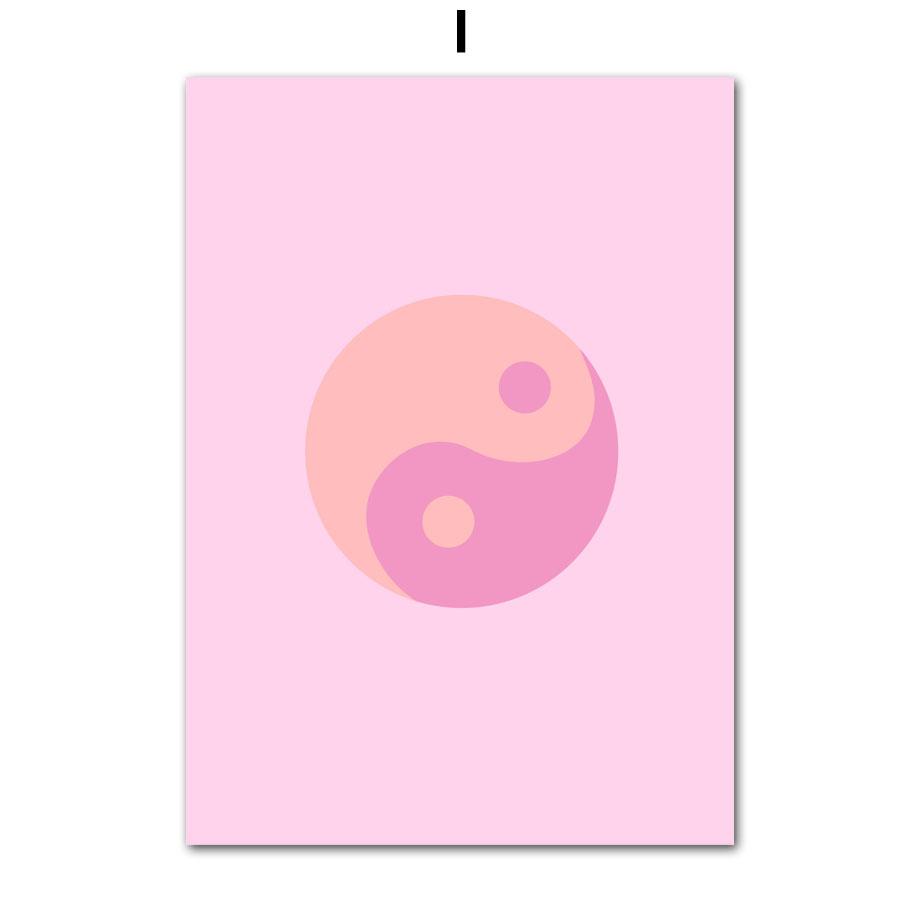 Groovy Leaf Matisse Pastel Pink Postere și imprimeuri Artă de perete Retro Funky Pânză Pictură Imagini Estetic College Decor Room