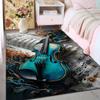 Multiple Sizes Blue Violin and Sheet Music Carpet for Living Room Bedroom Sofa Home Decor Rus Non-slip Floor Mat Luxury Gift
