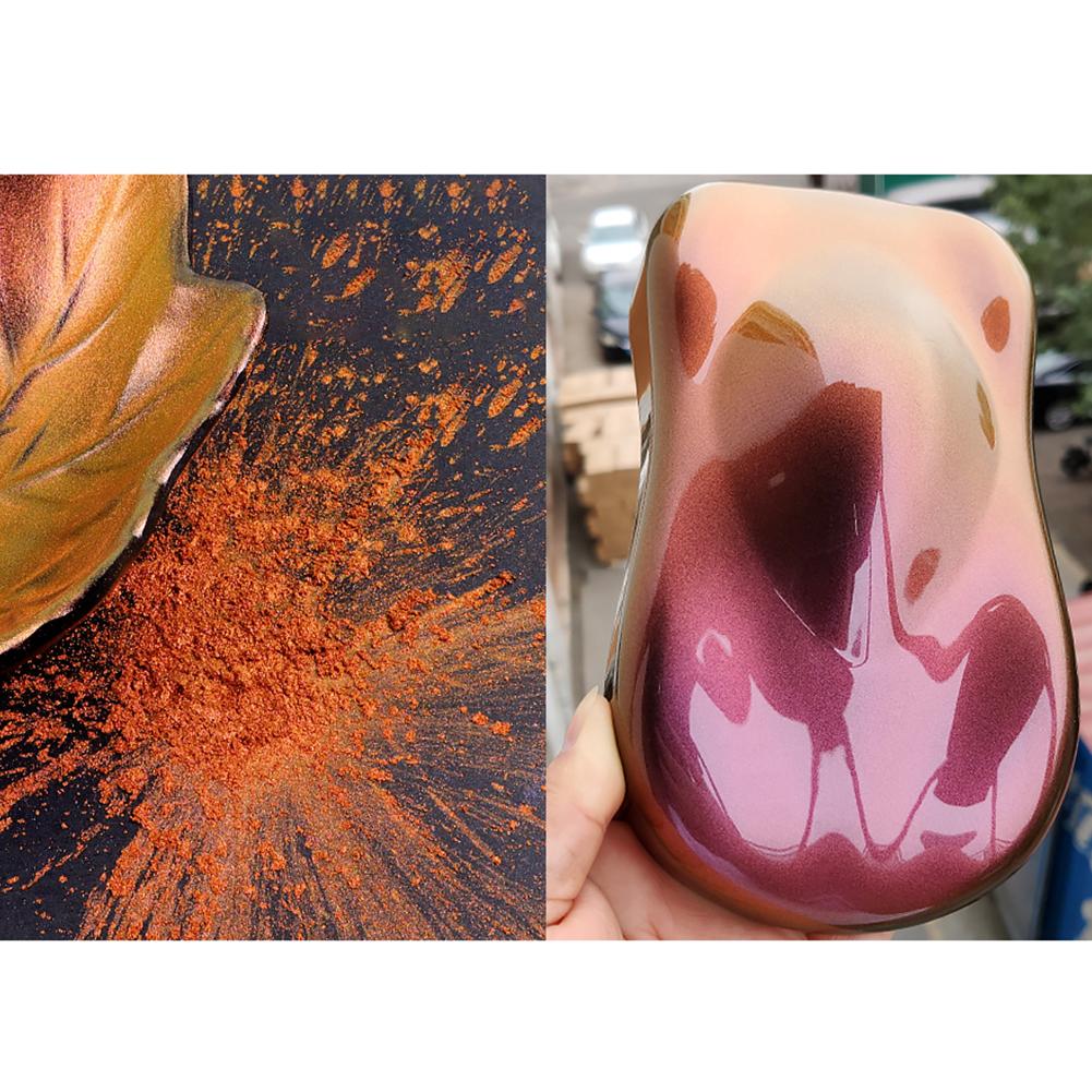 10g pulbere de pigment de cameleon pentru mașină, pigment care schimbă culoarea pentru decorarea mașinii, pulbere de pigment perlat, fard de ochi pentru unghii