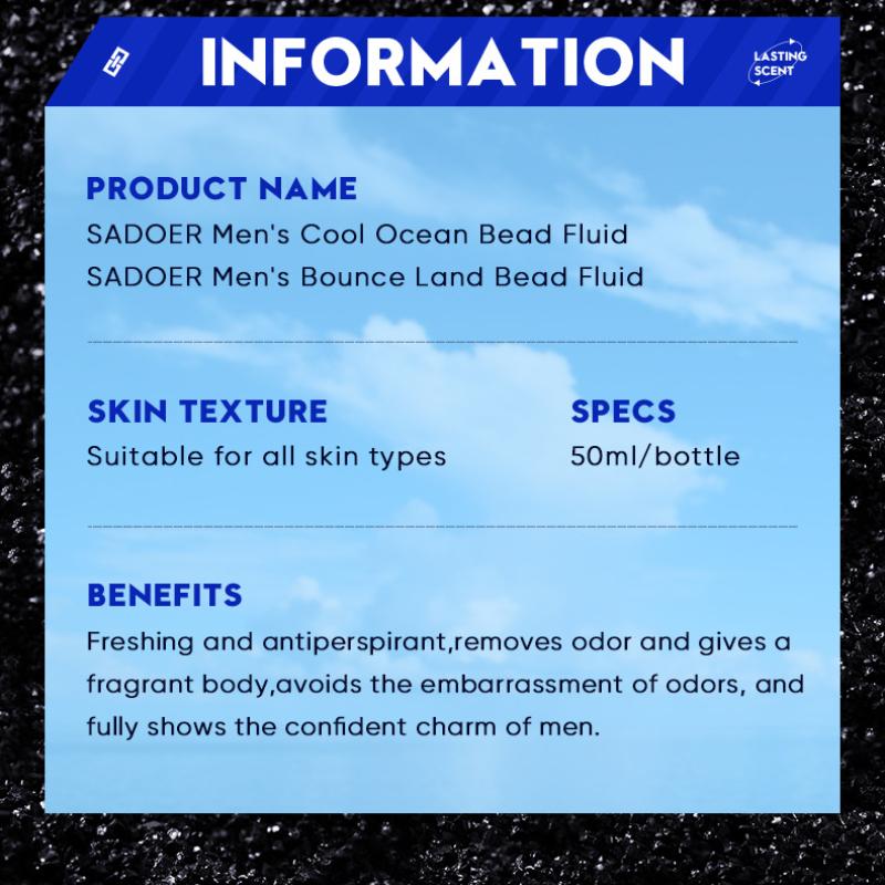 Antitranspirant-Lotion für Männer SADOER Antitranspirant Dry Tragbare Duft-Walking-Bead-Körperlotion