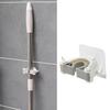 Wall Mounted Mop Broom Organizer Marking Proof Adhesive Multifunction Waterproof Housekeeping Tools