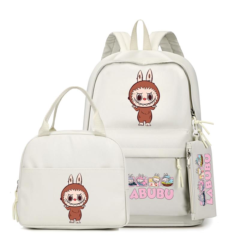 3Pcs/sst Cute Printed Backpackstudent Teenage Children Girl Boy Schoolbag Bookbag Men Women Large Capacity Waterproof Laptop Bag Mochila