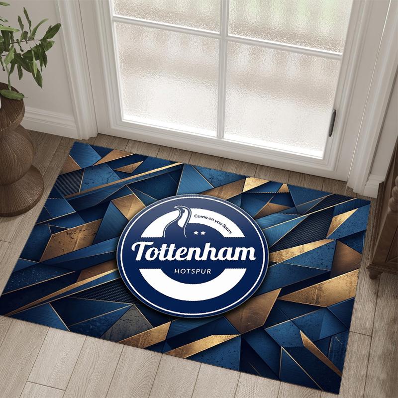 Tappeto in velluto di cristallo con design Tottenham Hotspur Accogliente Non?Tappeto Stampato Antiscivolo per Camera da Letto Soggiorno Ingresso
