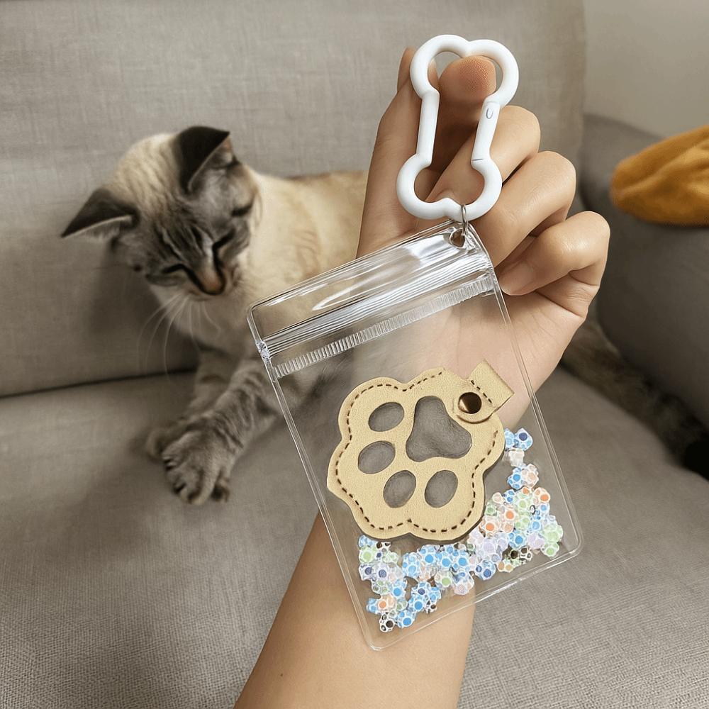 Handmade Pets Hair Storage Keychain Cute Pet Hair Storage Bag Pet Memorial Keychain  Pet Lovers
