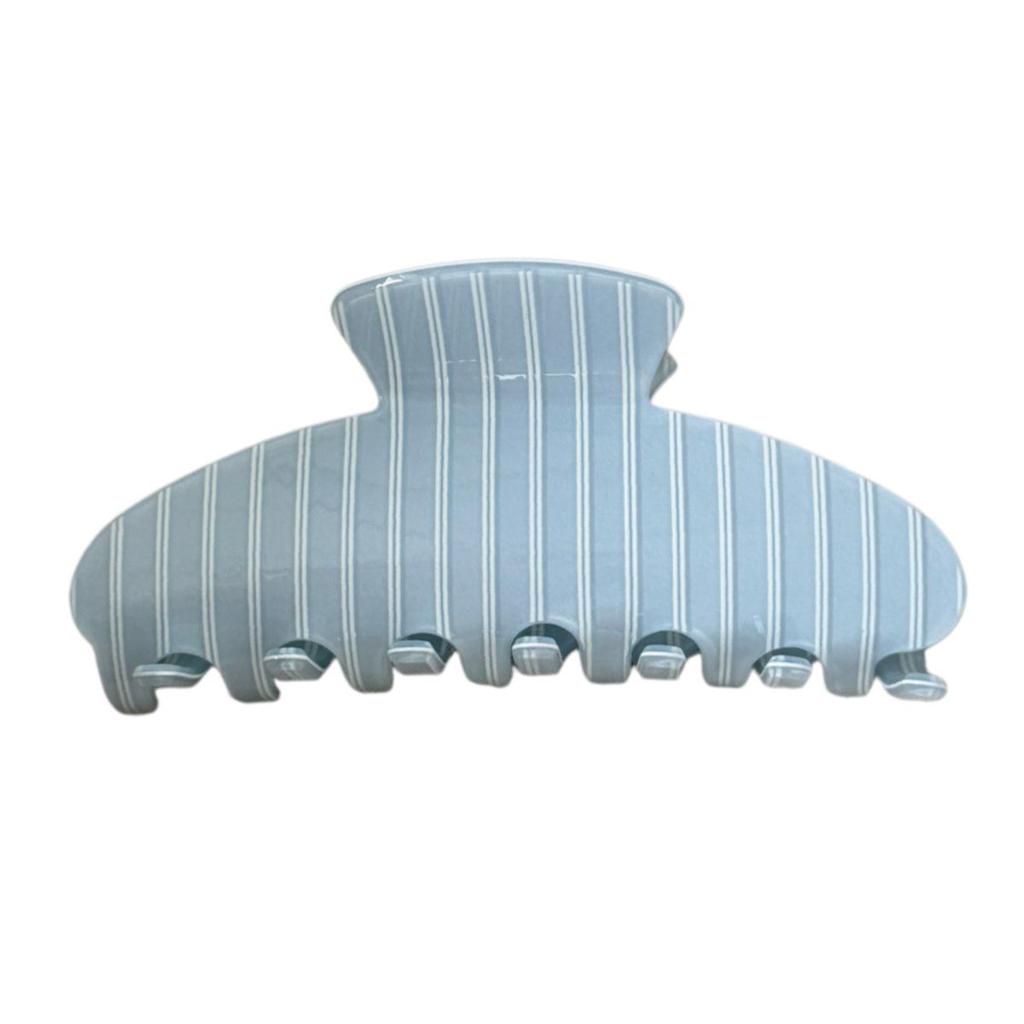 Elegant Summer Striped Hair Claw Clip for Women - Large, Lazy Style Hair Accessory