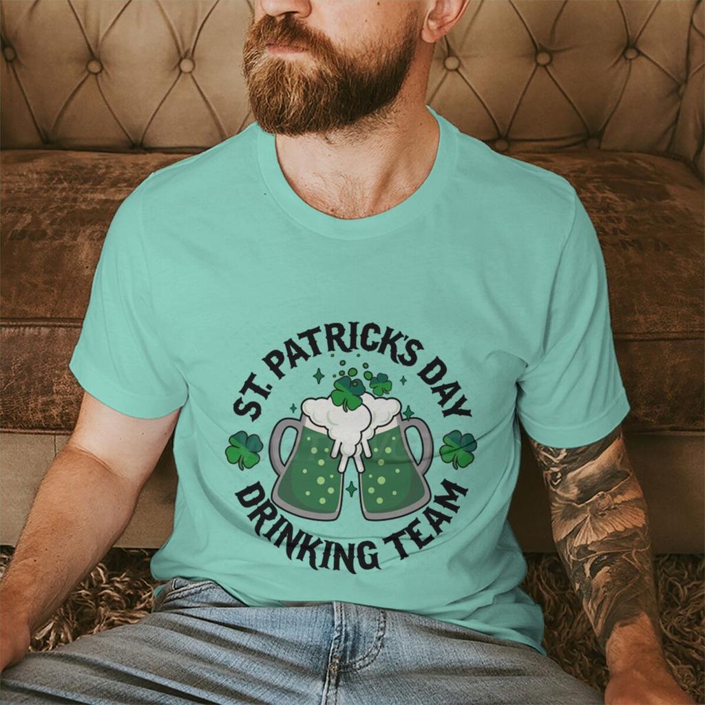 St Patricks Day Drinking Team Tshirt Funny Irish Drinking Team Unisex Tshirts Happy Go Lucky Green Beer Unisexs Clothes