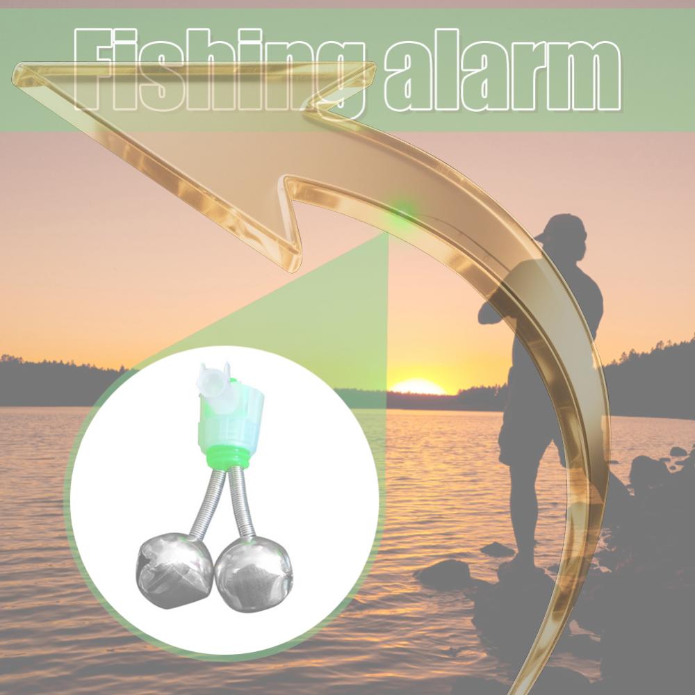10 Pcs Fishing Bells Plastic Fishing Bells Clips Portable Fishing Accessories Twin Spiral Bells Fishing Rod Alarm for Fishing China Mainland