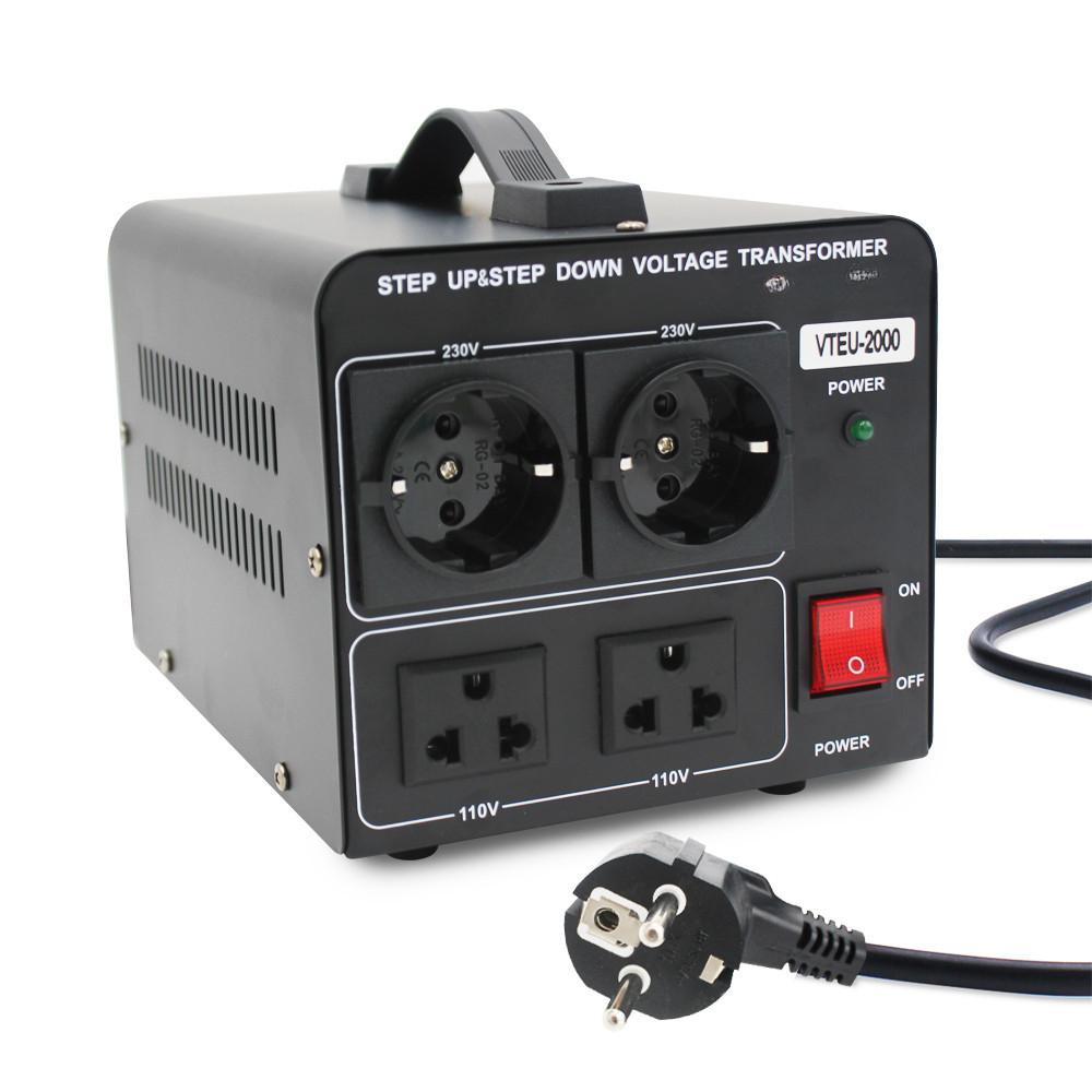 1500W/2000W Step Up & Step Down Voltage Transformer Small Household Power Supply Adapter Portable Voltage Converter