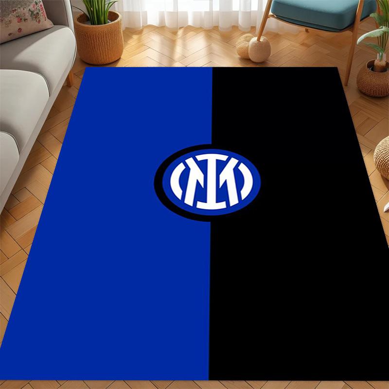 Inter Milan Emblem Dynamic Background Carpet Printing Living Room and Bedroom Mats Dormitory Decoration Protective Pad Art
