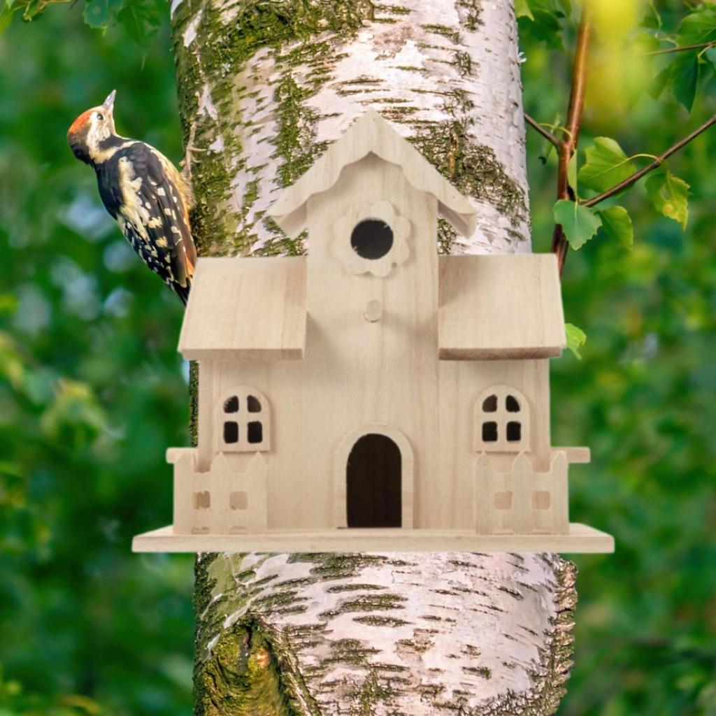 Outside Bird House Outdoor Birdhouse Room Multipurpose Wood DIY Hanging Hummingbird