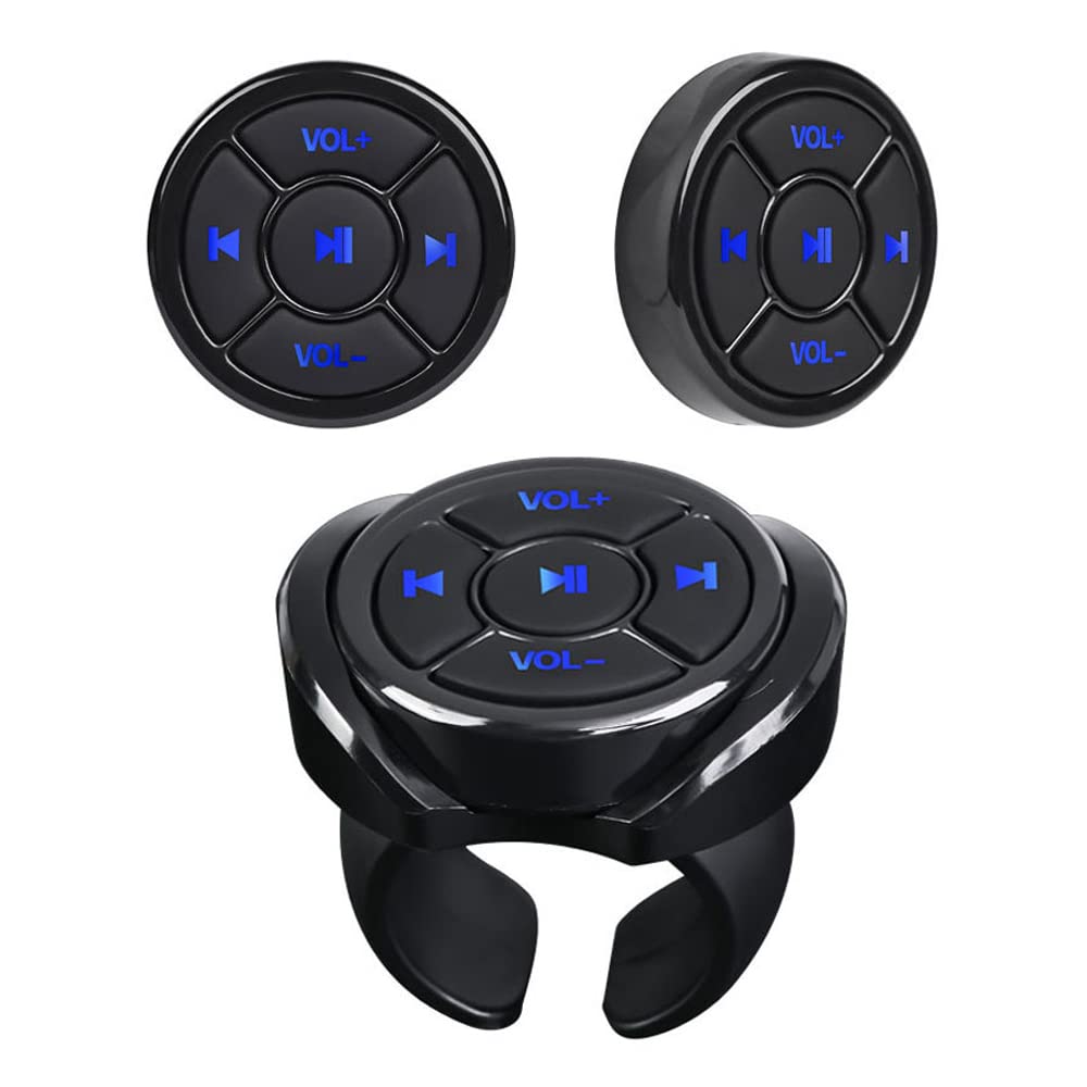 LOUJIN Media Button BT5.0 Remote Control Car Steering Wheel Remote Controller for Music Playback Selfie Compatible with AndroidiOS Devices