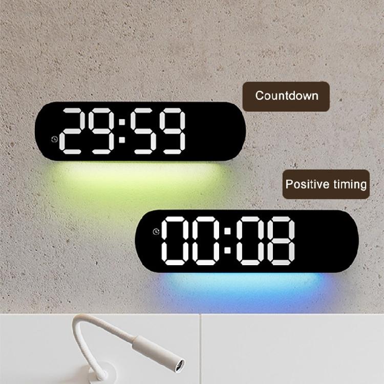 Large Digital Wall Clock Temperature Date Week Timing Lightsensing