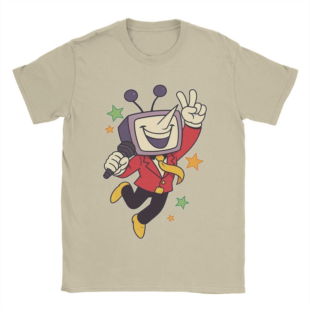 Deltarune Tenna T Shirt Men Women Pure Cotton Novelty TShirt Round Collar  Tees Short Sleeve Tops Plus Size