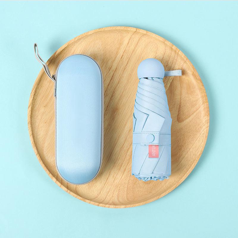 Parasol Capsule Sun Umbrella: 50% Off Mini UV Protection for Women, Dual-Purpose for Sun and Rain.