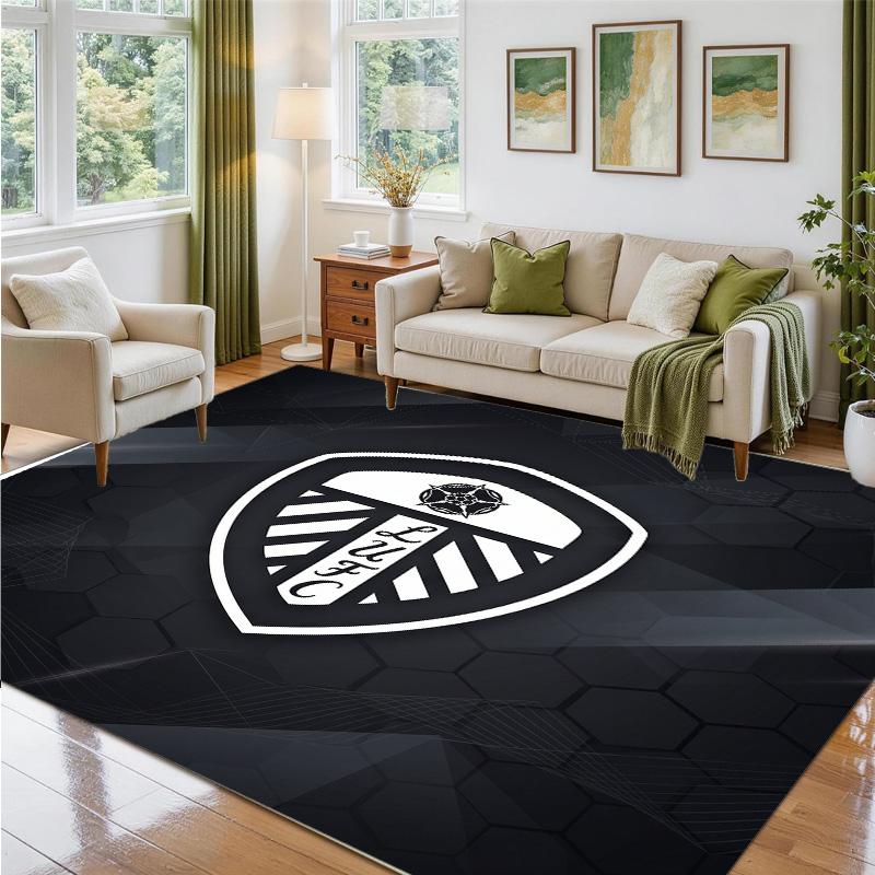Leeds United Design Kristall-Samt-Teppich Weiche Dekorationsmatte für Schlafzimmer Eingang